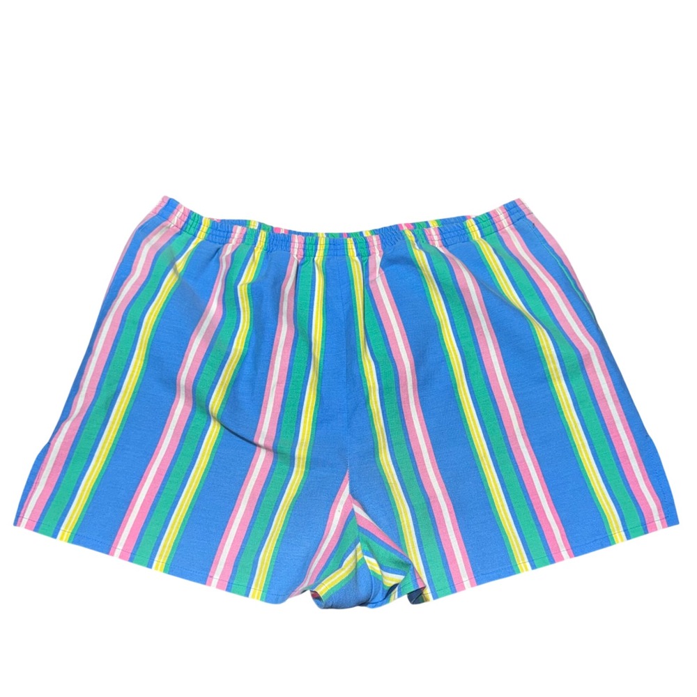 Vintage 1980's-early 90's Sea Waves Stripe Swim Shorts Size‎ 14 Made In USA